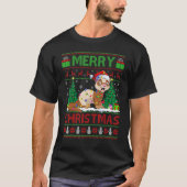 Ferret   Xmas Tree Lights Ugly Santa Ferret Christ T-shirt (Voorkant)