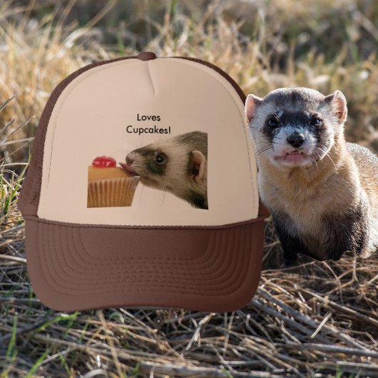 Ferrets Love Cupcakes Hat Trucker Pet