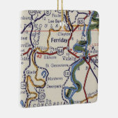 Ferriday LA  Map Keramisch Ornament (Rechts)