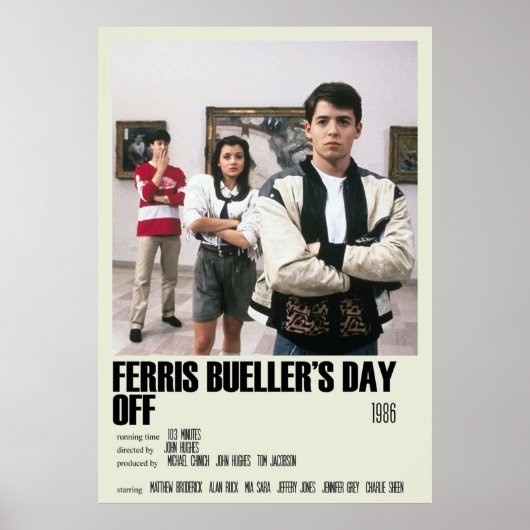 Ferris Buellers Day Of Alternative Art Movie Larg Poster (Voorkant)
