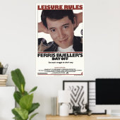 Ferris Buellers Day Off 1986 vrijetijdsregels Poster (Thuiskantoor)