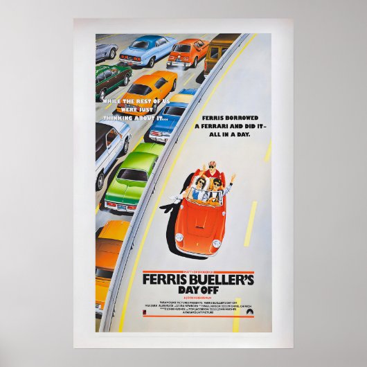 Ferris Bueller's Day Off Movie Poster  Vintage (Voorkant)