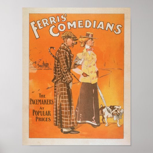 Ferris Comedians "Pacemakers at Popular Prices" Poster (Voorkant)