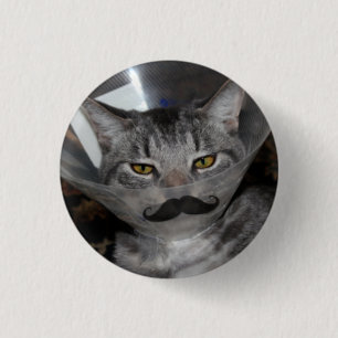ferris mewler mustache knop ronde button 3,2 cm