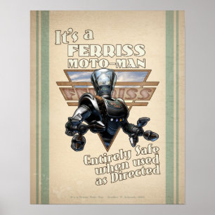 Ferris Moto-Man Retro Robot poster (16x20 inch)