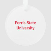 Ferris State University Michigan Ornament (achterkant)