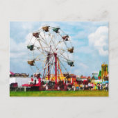 Ferris Wheel Against Blue Sky Briefkaart (Voorkant)