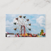 Ferris Wheel Against Blue Sky Visitekaartje (Achterkant)