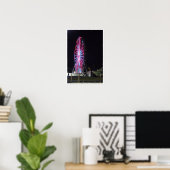 Ferris Wheel bij nacht Poster (Thuiskantoor)