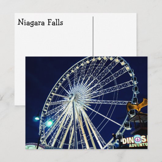 Ferris Wheel bij Niagara-Herfsten Briefkaart (Voorkant / Achterkant)