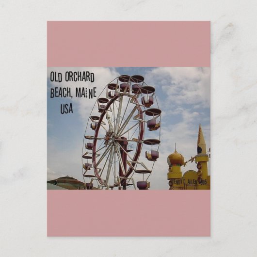 Ferris Wheel bij Palace Playland Old Orchard Beach Briefkaart (Voorkant)