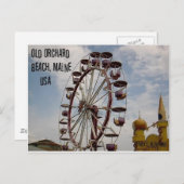 Ferris Wheel bij Palace Playland Old Orchard Beach Briefkaart (Voorkant / Achterkant)