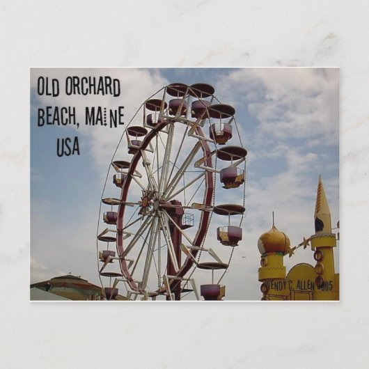 Ferris Wheel bij Palace Playland Old Orchard Beach Briefkaart (Voorkant)