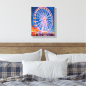 Ferris Wheel | Boardwalk Carnival Watercolor Canvas Afdruk (Insitu (Slaapkamer))