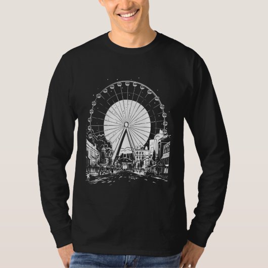 Ferris Wheel Carnival Festival County Fair Amuseme T-shirt (Voorkant)