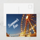 Ferris Wheel Carnival Lights Summer Fun Briefkaart (Voorkant / Achterkant)