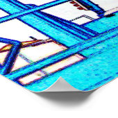 Ferris Wheel-Chalk Outline van Shirley Taylor Poster (Hoek)