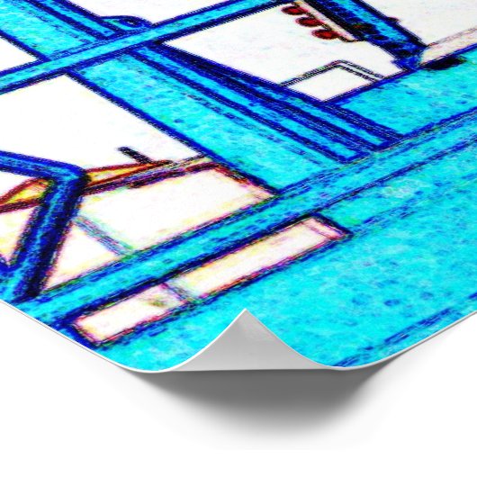 Ferris Wheel-Chalk Outline van Shirley Taylor Poster (Hoek)