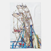 Ferris Wheel-Chalk Outline van Shirley Taylor Theedoek (Verticaal)