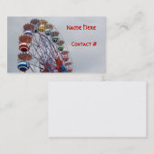 Ferris Wheel Children Play Date Card Contactkaartje (Voorkant / Achterkant)