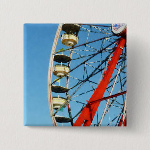Ferris Wheel Closeup Vierkante Button 5,1 Cm