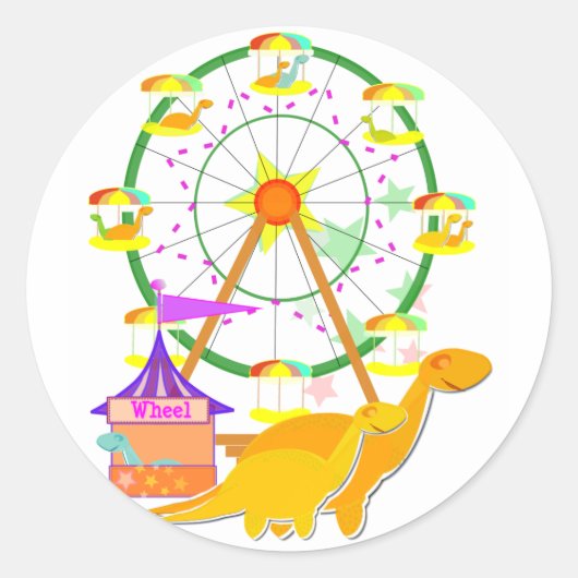 Ferris Wheel Dinosaurs Stickers (Voorkant)