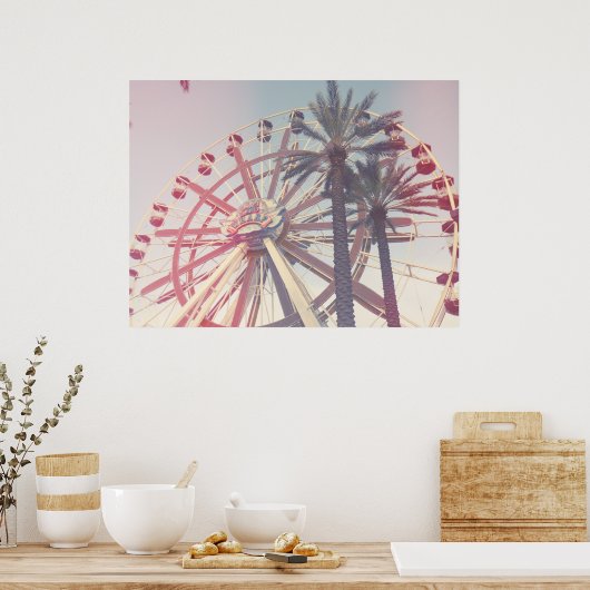 Ferris Wheel en Palms Poster (Keuken)