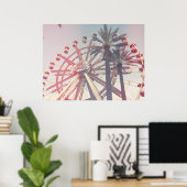 Ferris Wheel en Palms Poster (Thuiskantoor)