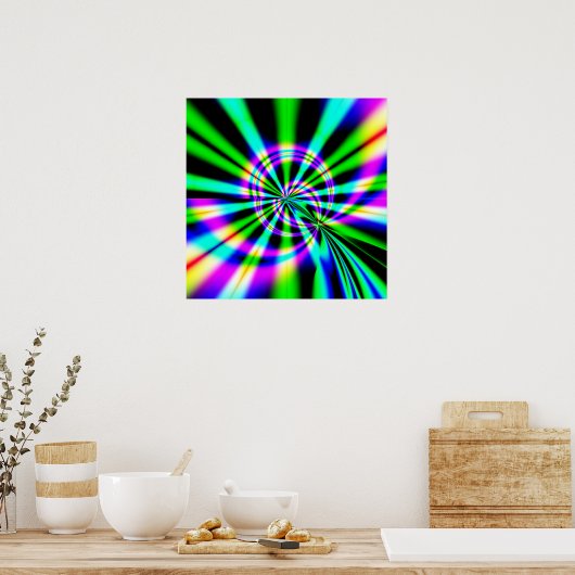 Ferris Wheel Fractal Art Poster (Keuken)