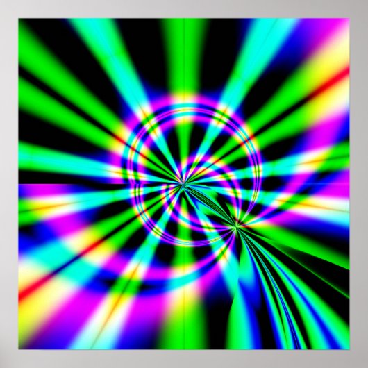 Ferris Wheel Fractal Art Poster (Voorkant)