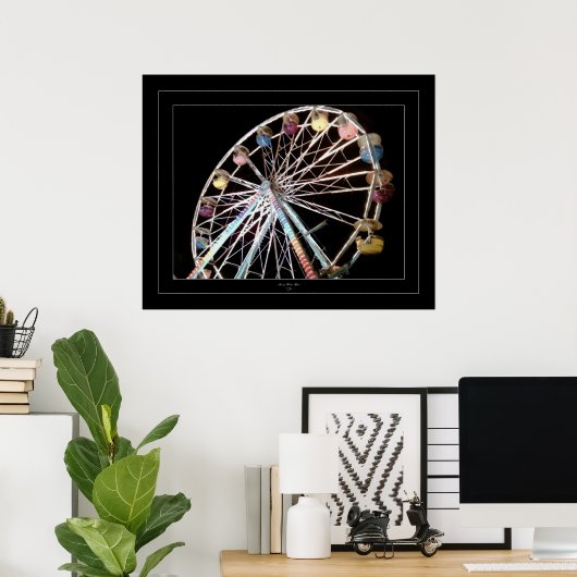 Ferris Wheel Fun Poster (Thuiskantoor)