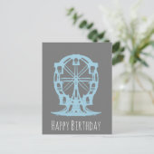 Ferris Wheel Hand Drawn Birthday Briefkaart (Staand voorkant)