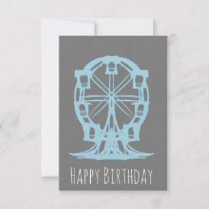 Ferris Wheel Hand Drawn Birthday Kaart