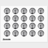 Ferris Wheel in Black en White Photo Gifts Ronde Sticker (Vel)