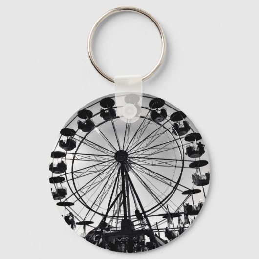 Ferris Wheel in Black en White Photo Gifts Sleutelhanger (Voorkant)