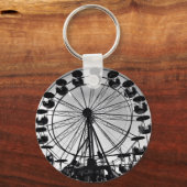 Ferris Wheel in Black en White Photo Gifts Sleutelhanger (Voorkant)