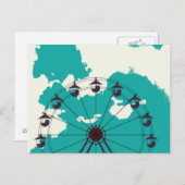 Ferris Wheel in Clouds Briefkaart (Voorkant / Achterkant)