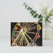 Ferris Wheel in de Midway Briefkaart (Staand voorkant)