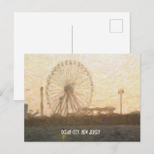 Ferris Wheel in Ocean City, NJ Briefkaart (Voorkant / Achterkant)