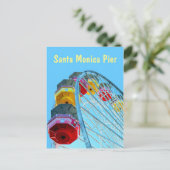 Ferris Wheel in Santa Monica Pier, Californië Briefkaart (Staand voorkant)