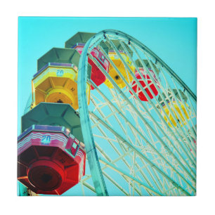 Ferris Wheel in Santa Monica Pier, Californië Tegeltje