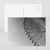 Ferris Wheel in zwart en wit Briefkaart (Voorkant / Achterkant)