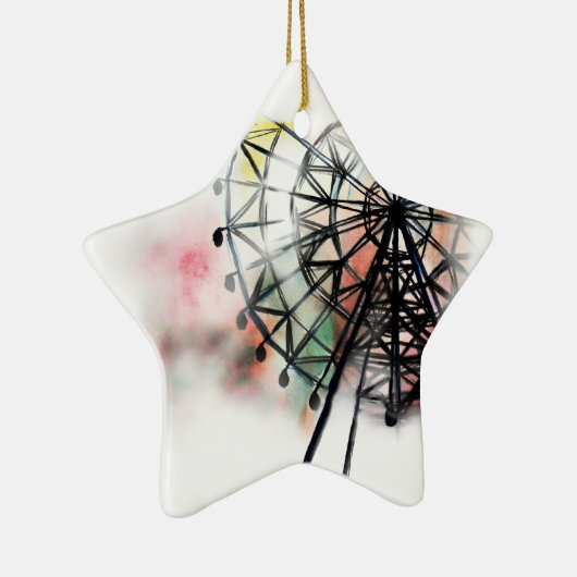 Ferris Wheel Keramisch Ornament (Rechts)