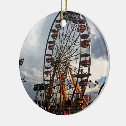 Ferris Wheel kerstversiering Keramisch Ornament (Links)