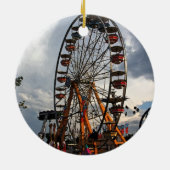 Ferris Wheel kerstversiering Keramisch Ornament (Achterkant)