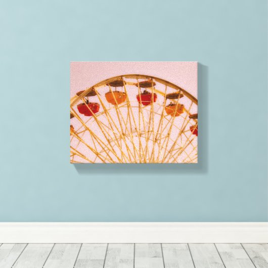 Ferris Wheel-kunstcanvas Canvas Afdruk (Insitu (Houten vloer))