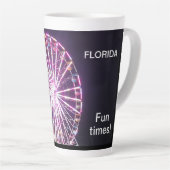 Ferris Wheel Lights Florida Fun Times Latte Mok (Rechterhoek)