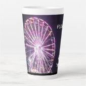 Ferris Wheel Lights Florida Fun Times Latte Mok (Voorkant)