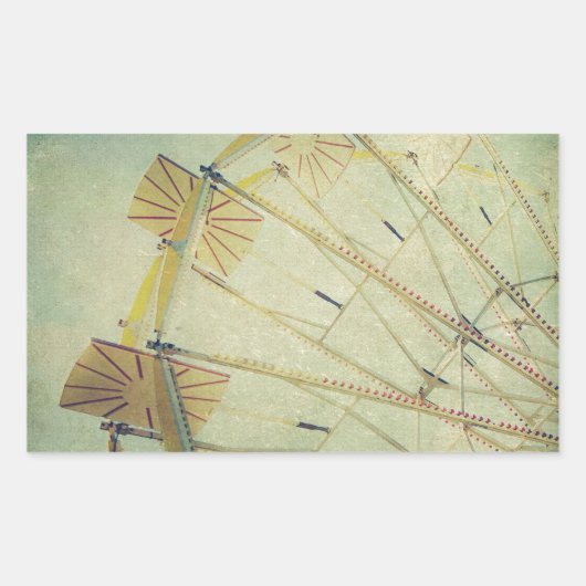 Ferris Wheel Print Rechthoekige Sticker (Voorkant)