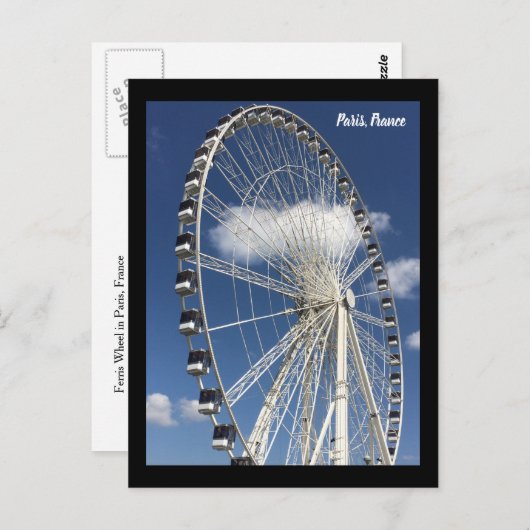 Ferris Wheel Ride in Parijs Briefkaart (Voorkant / Achterkant)